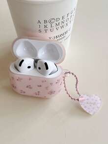 1 Set Niche Floral Pattern Protective Case Compatible With Apple Pro 2/3, 2/3 Wireless Charging Case