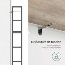 SONGMICS Estantería sobre el Inodoro Organizador de Baño de 3 Niveles con Estantes Ajustables Greige y Negro MBTS012W01 - Greige negro - Ver 7