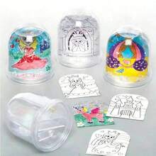 DIY Plastic Snow Globe Photo Frame, Compatible With Various Small Items, DIY Materials, Paper Craft Decorations, Gifts, Handmade Picture Frames, Holiday Craft Set, Holiday Creative Workshop Activity - Multicolor - View 1