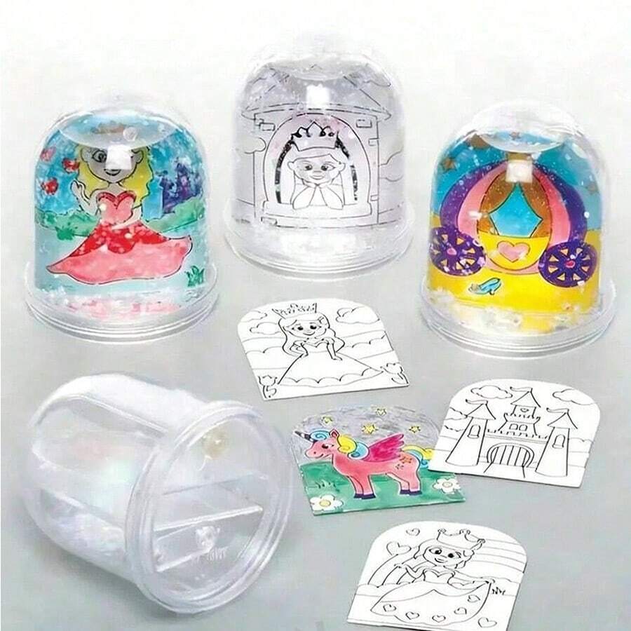 DIY Plastic Snow Globe Photo Frame, Compatible With Various Small Items, DIY Materials, Paper Craft Decorations, Gifts, Handmade Picture Frames, Holiday Craft Set, Holiday Creative Workshop Activity - Multicolor - View 1