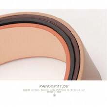 1 Piece Of Women's Geometric Pattern PU Wide Belt, Suitable For Daily Use, Summer Leisure, Autumn School, Valentine's Day - Coffee Brown - View 10