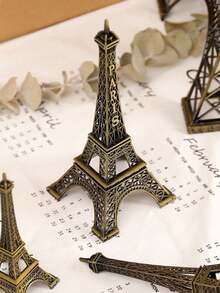 1件巴黎埃菲尔铁塔，家居客厅装饰，创意摆件，金属工艺品，建筑塔模型，巴黎风格金属埃菲尔铁塔模型，摄影道具装饰，欧式工艺品，家居装饰，礼品，客厅，卧室，书房，桌面摆件 - 銅色 - 查看 1