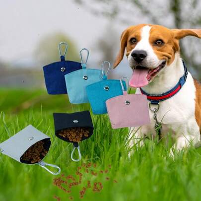 Portable Pet Food Dispenser Bag, Dog/Cat Food Storage Pouch With Hanger