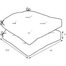 ASDF-Pillow Perfect Acela Adobe Reversible Chair Pad Set of 2 - Multicolor - Ver 5