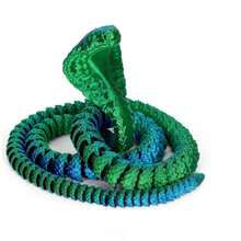 3D打印柔性蛇形摆件 - 家居装饰、工艺品和独特礼品的理想之选 | 舒缓压力汽车配件 | 适合作为圣诞礼物、蛇形玩具、3D打印玩具、3D打印蛇 - 彩色 - 查看 11