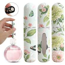 1pc Perfume Packaging Bottle With Flowers And Butterfly Pattern On The Bottom, Reusable Delicate Water Mist Spray Bottle, Travel Perfume Spray Bottle, Multiple Patterns To Choose From, Birthday Gifts For Family And Friends, Holiday Gifts, Suitable For Travel Portable 5ml - X-AYPK-05 - Xem 1