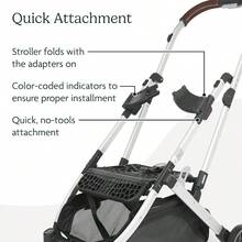 - Adaptador para cocecitos Minu y Minu V2 Cpate con sillas de bé Aria Mesa V2 o Mesa MAX fijación rápida + Segura 1 Juego - gris - Ver 4