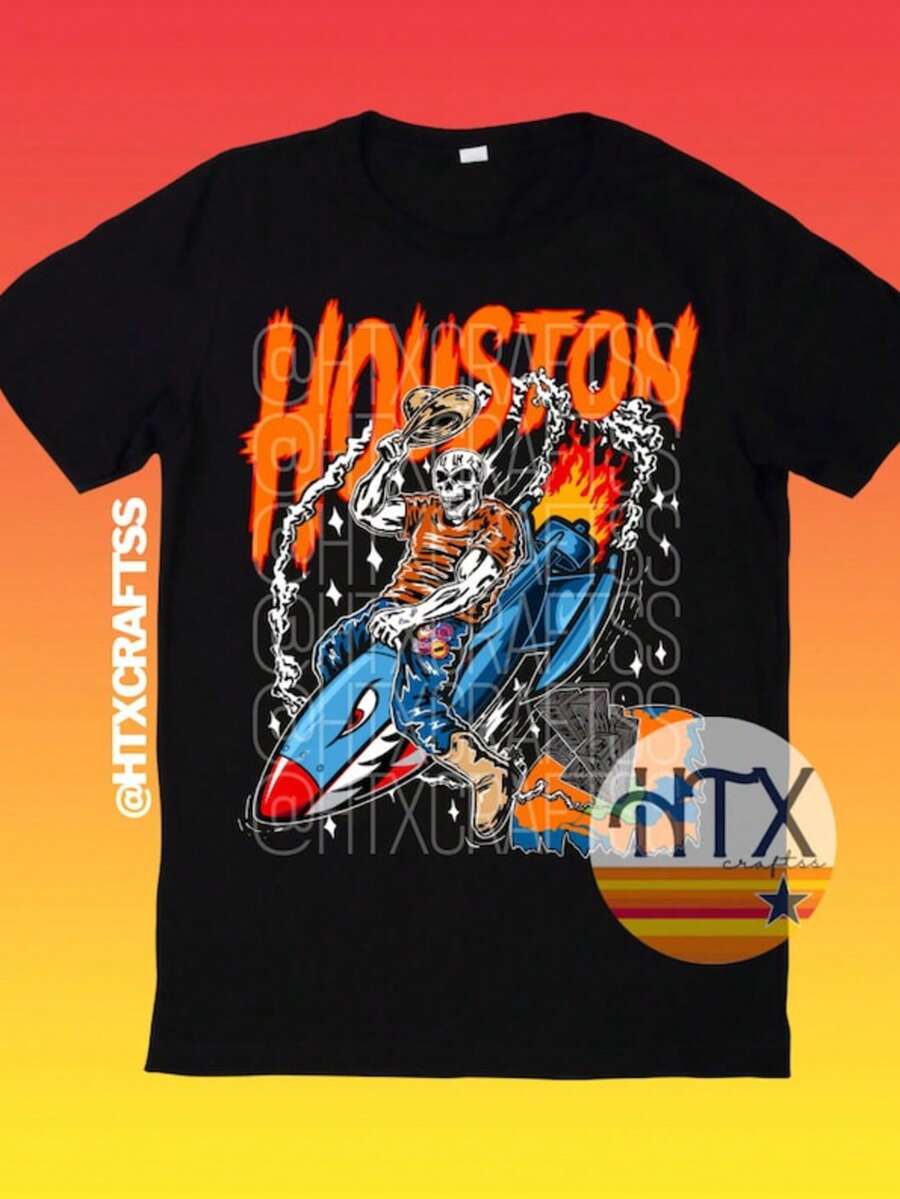 Houston Skull Shirt - màu đen - Xem 1