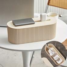 Cable Management Box, Power Outlet Storage Box, For Chargers, Adapters, TV And Computer Cables, Suitable For Home/Office Cable Concealment, With USB Ports, Multifunctional Power Cord Organizer For Charging Devices