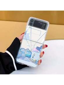 Anime Scenery Case For Samsung Galaxy Z Flip 5 7 ZFlip 6 Transaprent Clear Landscape Cover For Samsung ZFlip 4 Z Flip 3 Fundas - 款式 7 - 查看 2