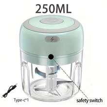 电动压蒜器、便携式蔬菜切碎器、250毫升/100毫升蒜蓉压榨器、蒜蓉研磨器、洋葱切碎器、蔬菜/辣椒/水果/肉类/香料/豆类搅拌机、无线生姜食品处理器 - 其他 - 查看 13