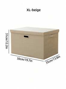 1 Peça Caixa de Armazenamento de Roupas, Caixa de Classificação de Tecido de Grande Capacidade para Uso Doméstico, Guarda-Roupa, Roupas Dobráveis, Cesta de Armazenamento de Algodão e Linho, Artefato - Multicolorido - Visão 17