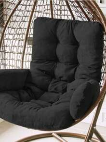 Single-Person Swing & Garden/Balcony Cushion (Swing Shown For Display Purposes Only.) ın Der Turkeı - Black - View 3