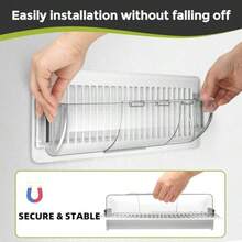 Magnetic Air And Hear Deflectors 9"-15.5" Adjustable Vent Deflector For Sidewall Ceiling Registers And Floor Vents 2 Pack - 2 Pack(more Transparent) - View 3