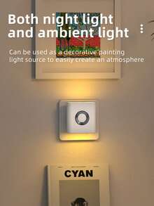 1pc Rechargeable LED Night Light, Automatically Turns On At Dusk And Off At Dawn, 4000K Soft White Light, Bright Night Light With Auto On/Off, Suitable For Adults, Kids Room, Bedroom, Bathroom, Hallway, Kitchen - Multicolor - View 7
