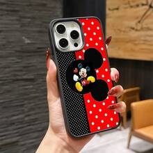 Disney Patterned Phone Case. Mickey Mouse, Stitch, Donald Duck, Minnie Mouse, Goofy, Pluto, And Daisy Duck Pattern. Magnetic Phone Case.  Compatible With IPhone 17, 16, 15, 14, 13, 12 Pro Models And Galaxy, Offering Shockproof Protection. A Special Gift For Family, Friends, Birthdays, Holidays, And Special Occasions. A Stylish And Fun Accessory To Brighten Up Your Device With What And What Flair. - 黑色 - 查看 2