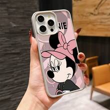 Disney Patterned Phone Case. Mickey Mouse, Stitch, Donald Duck, Minnie Mouse, Goofy, Pluto, And Daisy Duck Pattern. Magnetic Phone Case.  Compatible With IPhone 17, 16, 15, 14, 13, 12 Pro Models And Galaxy, Offering Shockproof Protection. A Special Gift For Family, Friends, Birthdays, Holidays, And Special Occasions. A Stylish And Fun Accessory To Brighten Up Your Device With What And What Flair. - Black - View 7