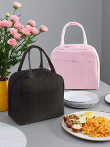 1个保温午餐包，防水午餐保冷包，保温午餐盒，可重复使用便携式午餐手提袋，配有可调节肩带，适合工作、学校、野餐。这款午餐包/手提袋/保冷袋/储物袋，可爱又实用，可作便当包/小型女士午餐盒使用，适合女性，也可作为学习用品和配件。大容量，适合男士野餐、返校礼物、女士露营必备。 - 黑色 - 查看 5