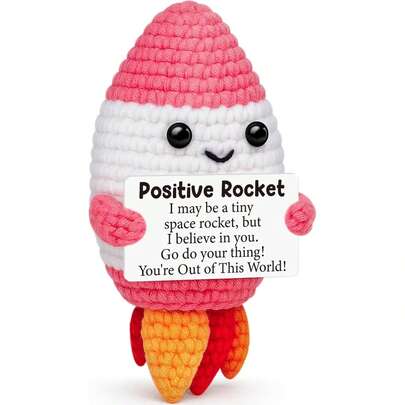 1pc Pink Rocket Valentine's Day Gift, Back-To-School Graduation Gift For His Or Her Children, New Work Gift For Ladies, Men, Teenagers, Boys And Girls In 2026, Lovely Handmade Desk Decoration.