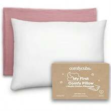 - Almohada para niños pequeños con Funda de Almohada de Muselina, 13 x 18 Pulgadas, Soporte de Viaje y sueño para niños, Relleno de Microfibra Ligera y Transpirable, Suave y acogedora para(Mauve Funda de muselina de algodón, paquete de 1) - 50*60 - Ver 1