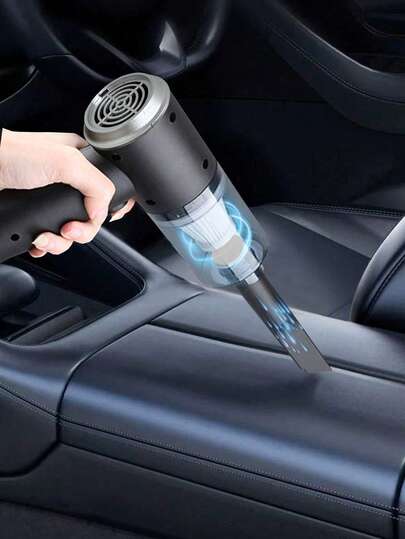 Portable Handheld Car Vacuum Cleaner, High Suction, Cordless Vacuum Cleaner, High Power Wet And Dry Vacuum Cleaner With Multi-Nozzles For Cleaning Car, Home, Office, Pet, 1800mAh, Car Accessories