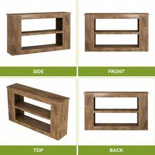 Tribesigns Mesa consola, mesa auxiliar para salón y recibidor, 110 x 35 x 75 cm, consola de madera para entrada, pasillo, recibidor, marrón vintage - Marrón - Ver 8