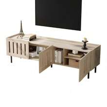 Television Stands & Entertainment Centers - Natural + MDF - View 9