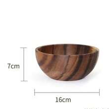 Bát đựng salad Elmwood thủ công, Đĩa đựng bằng gỗ tròn lớn, Bộ đồ ăn sang trọng dùng cho gia đình và nhà hàng, Bát gỗ thanh lịch, Hoa văn vân gỗ độc đáo, Đồ dùng học tập - Màu nâu  Mocha - Xem 15