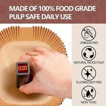 100pcs Mini Air Fryer Liners For CHEFMAN 2 Qt Air Fryer, 5.5inch Square Small Air Fryer Disposable Paper Liners, Compatible With Cosori 2.1Qt, Dash 2.6Qt, Instant Vortex 2Qt Amd Other 2-3Qt Mini Air Fryers - 薑色 - 查看 4