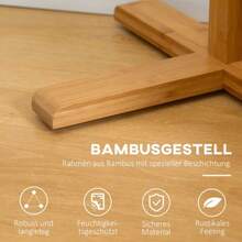 Bamboo Coat Rack With 8 Hooks, Clothes Stand For Hallway And Bedroom, 49.5x49.5x178cm, Stylish And Functional - Brown - View 5