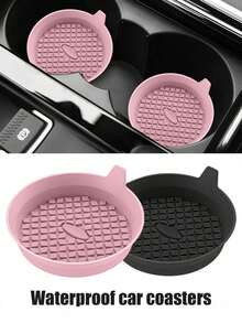 1pc Silicone Car Cup Holders, Universal Anti-Slip Embedded Car Interior Accessories, Car Cup Holder Insert Coaster - A - 查看 9