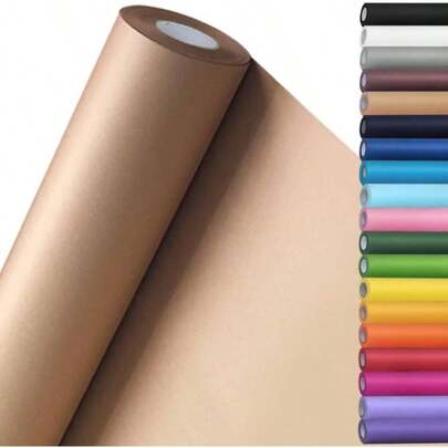 Rollo de papel kraft de 15 pulgadas x 450 pulgadas (37,5 pies) para suministros de arte, envoltura, mudanza, empaque, pintura, dibujo, caballete de pintura, póster y gráfico, color marrón, 15 pulgadas x 450 pulgadas L 37,5 pies