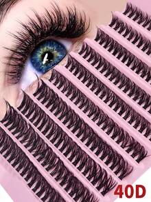 200pcs 30D/40D/80D D-Curl Volumizing False Eyelashes Set, DIY False Eyelashes Set, Super Dense Black False Eyelashes Set, Daily Makeup Black False Eyelashes Set, D-Curl Volumizing False Eyelashes Set, Black Individual False Eyelashes Set (200pcs), 8-12mm Mixed Individual False Eyelashes Set, DIY At Home, D-Curl Volumizing Rizos False Eyelashes, Mini Travel & DIY Eyelash Set, Individual False Eyelashes, False Eyelashes - D - View 7