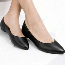 Pointed Toe Women's Pumps - Black - View 1