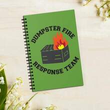 1 Stück lustiges Spiral-Notizbuch "Dumpster Fire", 100 Seiten (50 Blatt), geeignet als Geschenk für Bürokollegen, Geschenk für Notfallhelfer, Büro-Gag-Geschenk, Neujahrgeschenk - A5 - Übersicht 5