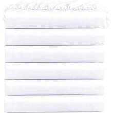Twin Fitted Sheets, Bulk Pack Of 6, Deep Pocket, Soft Microfiber Bottom Sheets For Home, Salons, Hotels, Twin Size Fitted Sheets Only (White) - 白色 - 查看 1
