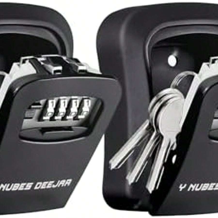 2 Paquetes Caja para llavesCaja, Fuerte De Almacenamiento De Llaves Montada En La Pared, Fcil de Usar e Instalar, Oficina, Garaje, apartamento de Almacenamiento de Llaves de, Todo de Metal - como se muestra en la figura - Ver 1