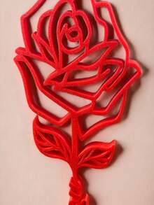 1pc 3D Printed "I Love You" Rose Sculpture Decor, 12cm Elegant Romantic Home Decoration, Suitable For Valentine's Day, Parties And Gifts. Perfect Accent For Dining Table, Living Room, Bedroom, Cafe And Party Ambiance, Romantic Decor, Valentine's Day Gift, Home Decor - Multicolor - View 7