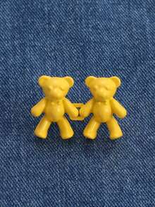 2入組合金帶扣現代熊形家用縫紉帶扣 - 金色 - 查看 15