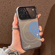 苹果phonecase蓝爱心航线799JPCYKiPhone16Pro圣诞礼物SamsungGalaxyS22Ultra5G新年礼物12Mini男女朋友防摔 - 半透明シルバー - チェックする 2