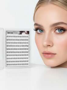 High-Quality Pre-Made Dense Eyelash Clusters, 6D Pointed Pre-Made Eyelash Clusters, Eyelash Extensions, Eyelash Clusters, Single Eyelash, False Eyelashes - Black - View 10