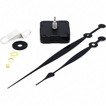 DIY Wall Clock Kit, Quartz Movement, 1.2cm Threaded Shaft, 1 Set Clock Hands, High Torque Easy Installation, Elegant Minimalist Decor