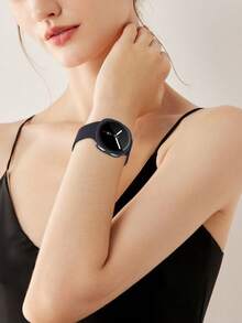 手錶錶帶 + 手錶錶殼套組，相容於 Galaxy Watch 8 40mm 與 44mm。柔軟舒適休閒運動矽膠錶帶，防震耐刮硬 PC 錶殼與鋼化玻璃螢幕保護膜 2 合 1 手錶錶殼。易於佩戴，觸控靈敏。適合男女款智慧手錶錶帶與錶殼。 - 黑色 - 查看 11