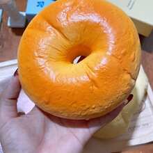 1个超柔软可捏贝果玩具，逼真食物减压挤压玩具，软萌玩具，多色逼真贝果挤压玩具，面包挤压系列，节日礼物，生日礼物 - 彩色 - 查看 2