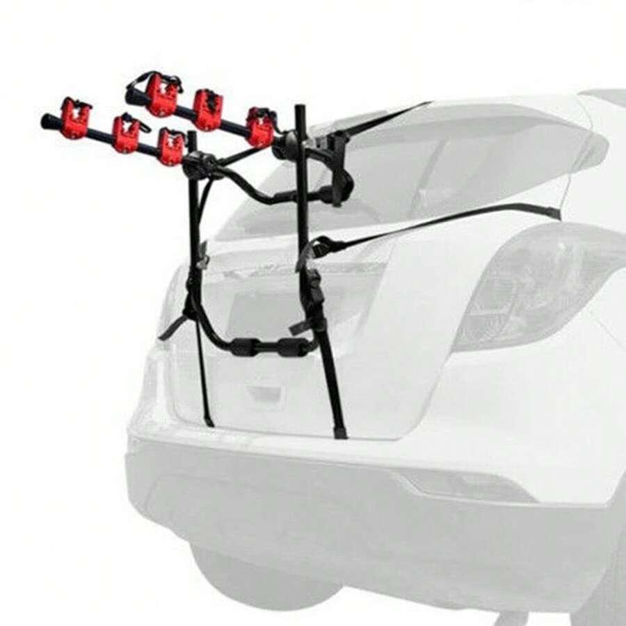 ZhdnBhnos Car Bicycle Rack -Bike, Vehicle Trunk Mount Bike Rack F Frame Foldable Bicycle Carrier Holder For Most Cars SUV Sedan Hatchback Minivan, Lbs Load, Black+Red - Variant,1 - View 1
