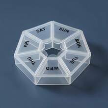 2pcs Mini 7-Grid Storage Box - Portable Weekly Pill Case, Ideal Gift For Elderly And Travelers
