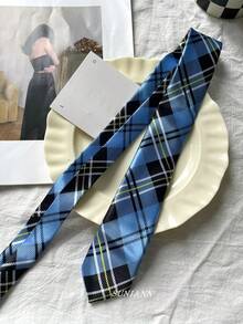 1pc Vintage Striped Waist Belt For Women, Japanese Style, British School Uniform Inspired Striped Knit Tie, Party Costume Accessory, Shirt Decoration, Birthday Surprise, Christmas Gift For Family And Friends, Valentine's Day Gift, Shiny Belt, Summer Outfit Accessory, Dance Prop - Multicolor - View 15