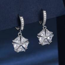 1件雪花元素女士优雅夹式耳环，日常佩戴饰品 - 耳環 - 查看 3