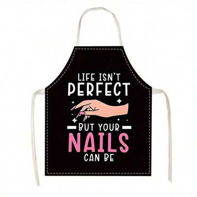 A Charming Apron - Cute Print Design For Hairdressers And Nail Technicians, Cooking And Baking, Fashion Waterproof Kitchen Apron