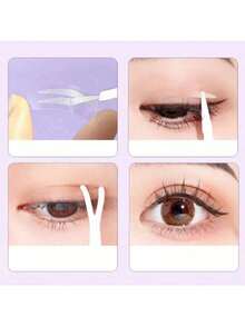 1 Box Of 120 Stickers Natural Skin Tone Double Eyelid Tape, With Lace Texture Heart-Shaped Pattern, Single-Faced Self-Adhesive Fibers Mesh, Easy To Apply And Invisible Invisible Double Eyelid Tape, Waterproof, Double-Sided, Natural Looking, Suitable For Students And Lazy People, Also For Those With Dark Circles Or Puffy Eyes - Baby Pink - View 4